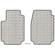 Car mats Intro-Tech JP-180F-DP Silver Floor Mat Set (Custom Diamond Plate Front 2-Piece)