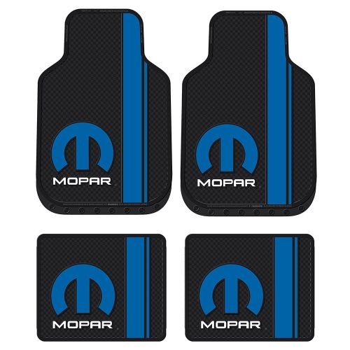  Car mats Plasticolor Mopar Logo Car Truck SUV Front & Rear Seat Rubber Floor Mats - 4PC