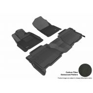 Car mats 3D MAXpider Complete Set Custom Fit All-Weather Floor Mat for Select Toyota Tundra CrewMax Models - Kagu Rubber (Tan)