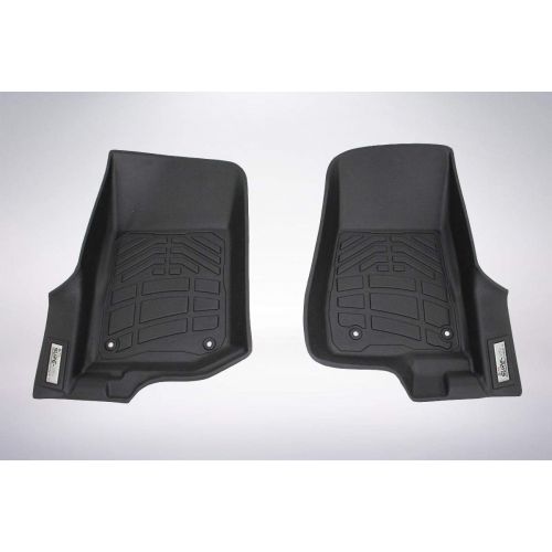  Car mats Wade 2-Piece Sure-Fit Floor Mat Liners for 1st Row 2018-2019 Jeep Wrangler JL/Wrangler Unlimited JL (Black)