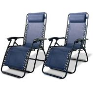 Caravan Canopy Blue Zero-Gravity Chairs (Set of 2) by Caravan Canopy