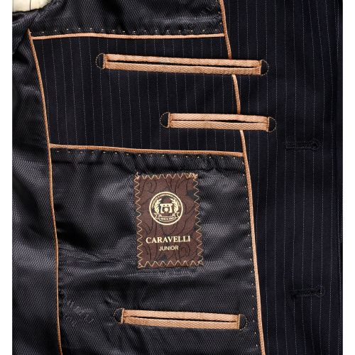  Caravelli Junior Boys Navy Pinstripe 2-piece Suit by Caravelli