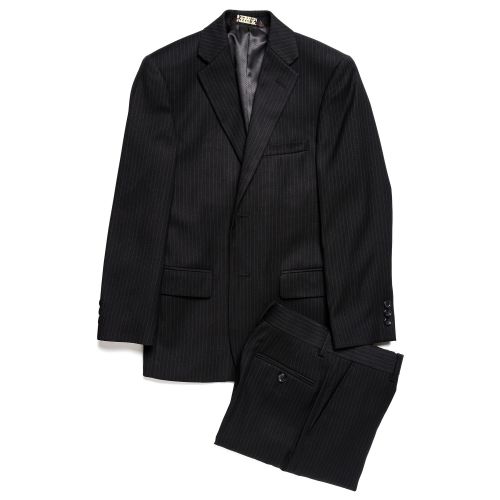  Caravelli Junior Boys Black Pinstripe 2-piece Suit by Caravelli