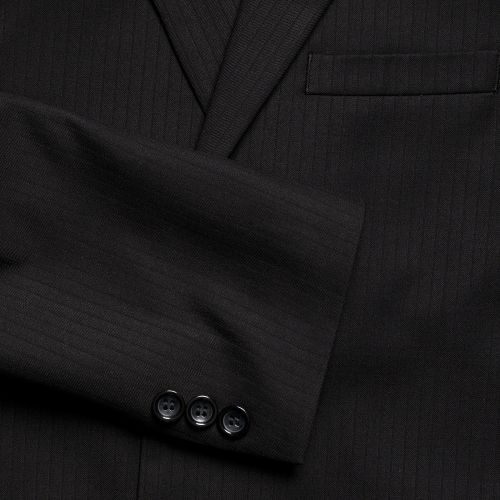  Caravelli Junior Boys Black Tonal Stripe 2-piece Suit by Caravelli
