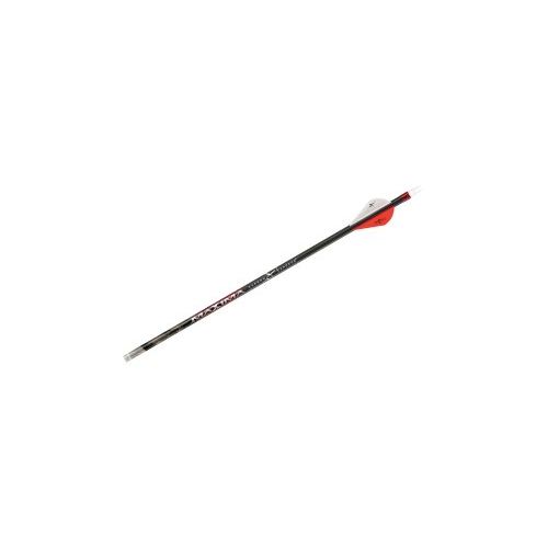  Carbon Express Maxima RED Fletched Carbon Arrows with Dynamic Spine Control and Blazer Vanes, 6-Pack