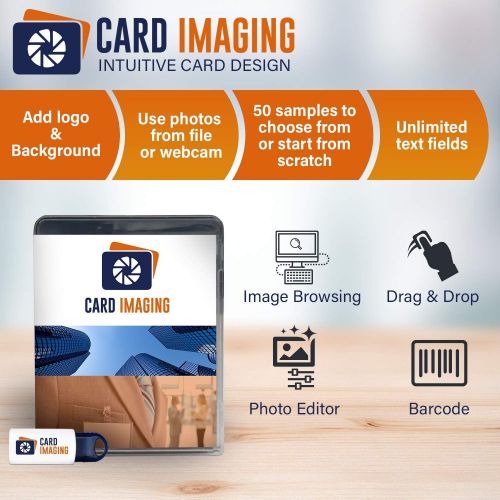  [아마존베스트]Fargo HDP6600 Dual Sided 600 DPI ID Card Printer & Supplies Bundle with Card Imaging Software 94640