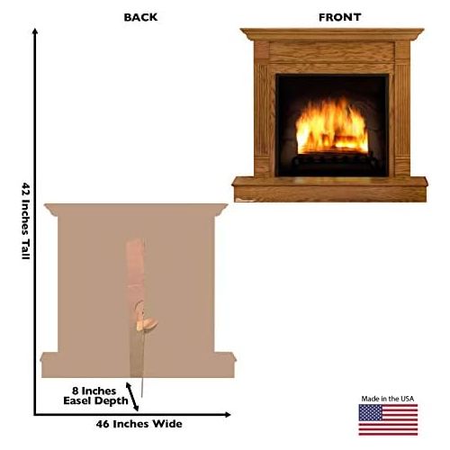  Cardboard People-Fireplace Life Size Cardboard Cutout Standup