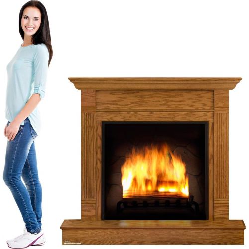  Cardboard People-Fireplace Life Size Cardboard Cutout Standup