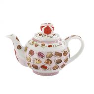 Cardew Design Chocolates 2 Cup Teapot with Heart Box Lid, 18 oz, Multicolor
