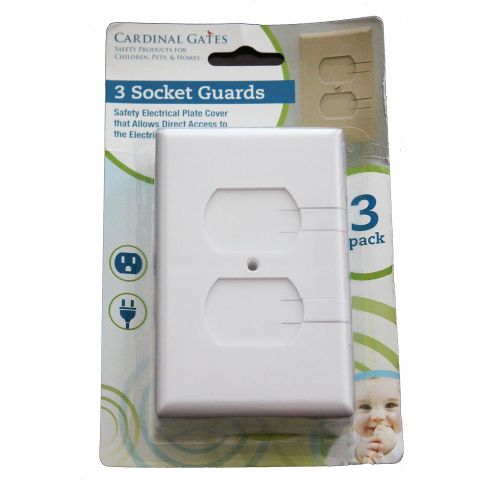  [아마존베스트]Cardinal Gates 3 Piece Socket Guard, White