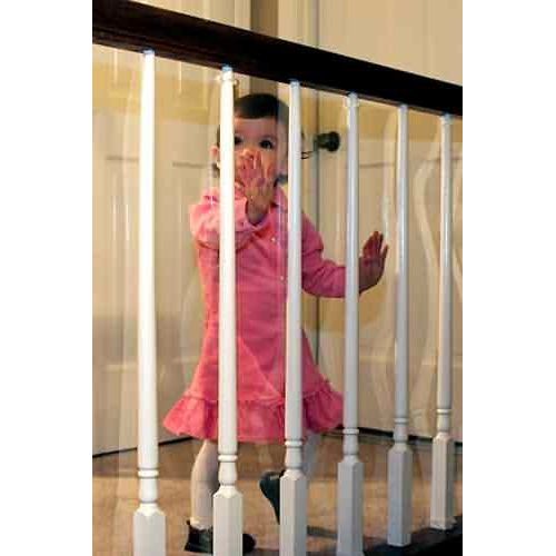  Cardinal Gates Kid Shield Indoor Banister Guard, CLEAR, 30 Ft x 33 In