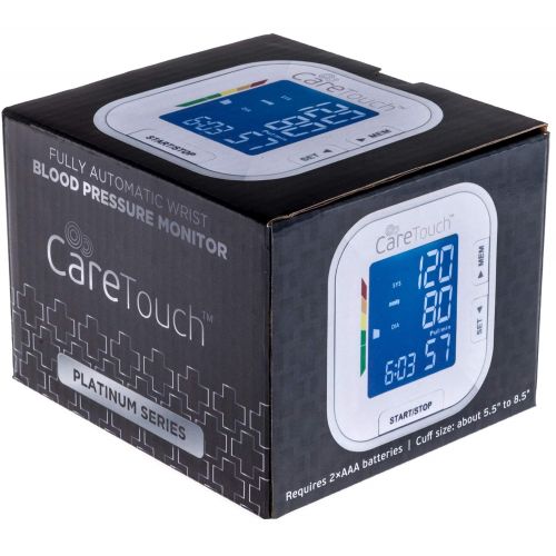  Care Touch Fully Automatic Wrist Blood Pressure Cuff Monitor - Platinum Series, 5.5 - 8.5 Cuff...