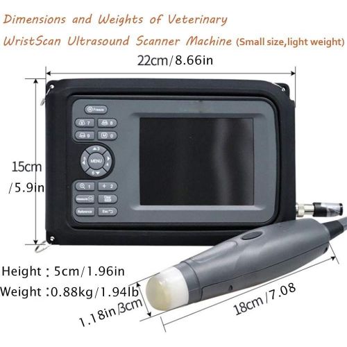  [아마존베스트]Carejoy Portable UltrasoundScannerforVeterinary,Digital PalmSmart Ultrasonic Scanner Veterinary Pregnancy V8 with 4.0MHzRectalConvexProbe for Cattle, Horse, Camel, Equine,