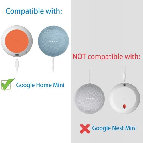  Caremoo Google Home Mini Wall Mount Holder, Space-Saving Design AC Outlet Mount, Perfect Cord Management for Google Home Mini Voice Assistant 2 Pack(White)