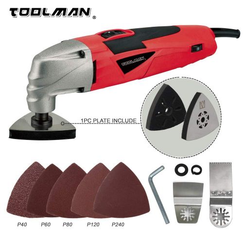  Careonline Oscillating Tool,2.1A 5 Speed Multi-Purpose Oscillating Saw 11 Piece Kit