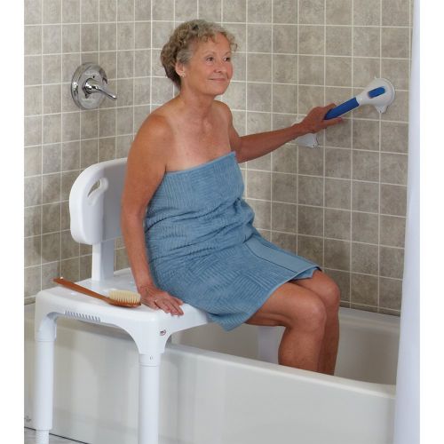  Carex Health Brands Carex Universal Tub Transfer Bench - Bath And Shower Bench Seat - Chair Converts to Right or Left Hand Entry