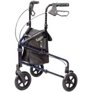 Carex Health Brands Carex 3 Wheel Walker For Seniors, Foldable, Rollator Walker With Three Wheels, Height Adjustable Handles