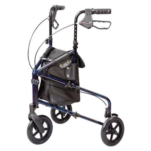  Carex Health Brands Carex 3 Wheel Walker For Seniors, Foldable, Rollator Walker With Three Wheels, Height Adjustable Handles