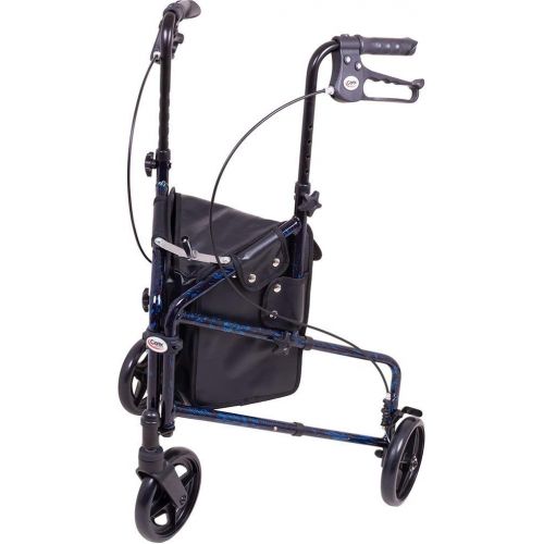  Carex Health Brands Carex 3 Wheel Walker For Seniors, Foldable, Rollator Walker With Three Wheels, Height Adjustable Handles