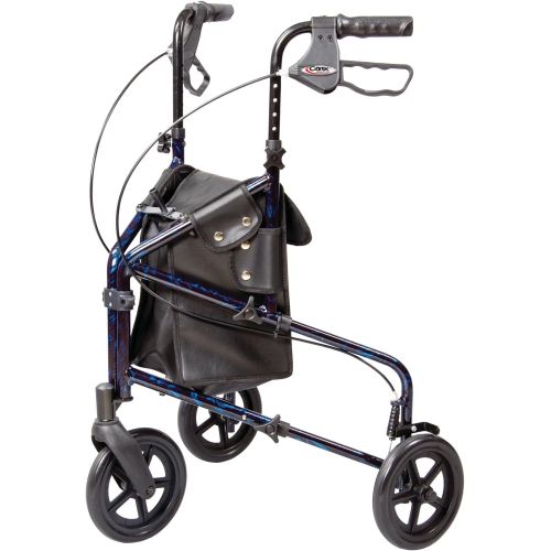  Carex Health Brands Carex 3 Wheel Walker For Seniors, Foldable, Rollator Walker With Three Wheels, Height Adjustable Handles