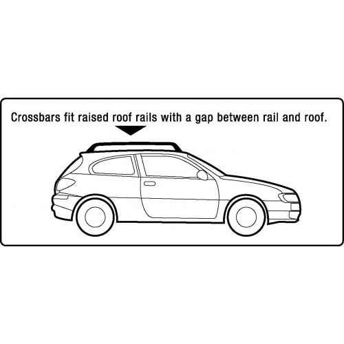  CargoLoc 2-Piece 52 Aluminum Roof Top Cross Bar Set  Fits Maximum 46” Span Across Existing Raised Side Rails with Gap  Features Keyed Locking Mechanism