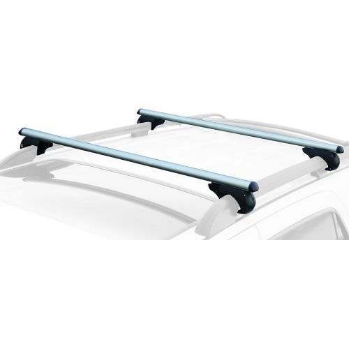  CargoLoc 2-Piece 52 Aluminum Roof Top Cross Bar Set  Fits Maximum 46” Span Across Existing Raised Side Rails with Gap  Features Keyed Locking Mechanism