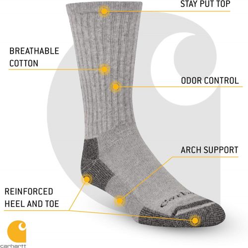  Carhartt All-season Cotton Crew Work Socks