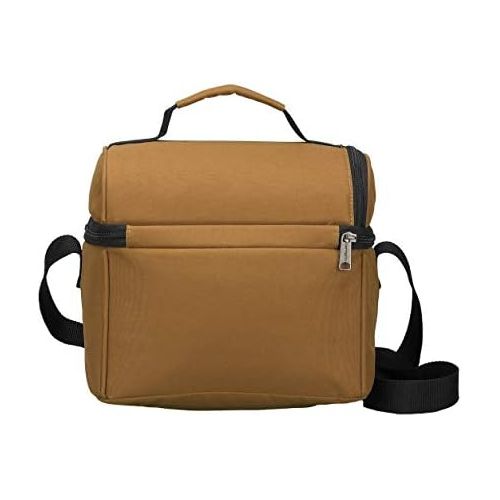  [아마존베스트]Carhartt Deluxe Dual Compartment Insulated Lunch Cooler Bag, Carhartt Brown