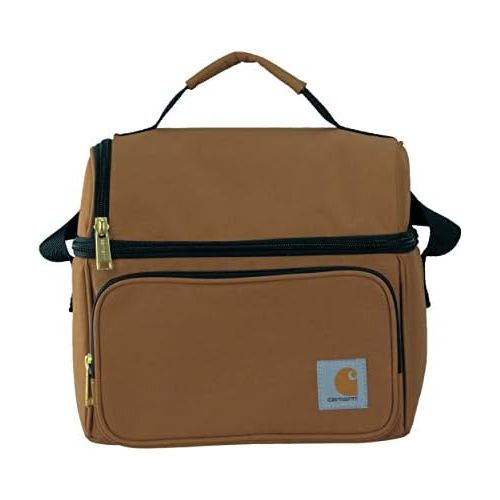  [아마존베스트]Carhartt Deluxe Dual Compartment Insulated Lunch Cooler Bag, Carhartt Brown