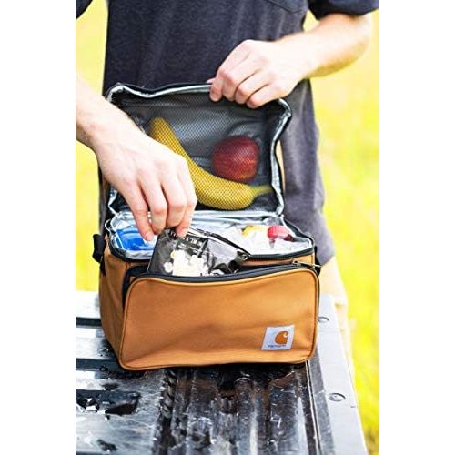  [아마존베스트]Carhartt Deluxe Dual Compartment Insulated Lunch Cooler Bag, Carhartt Brown