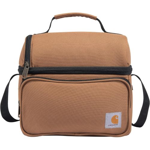  Carhartt Deluxe Dual Compartment Insulated Lunch Cooler Bag, Carhartt Brown