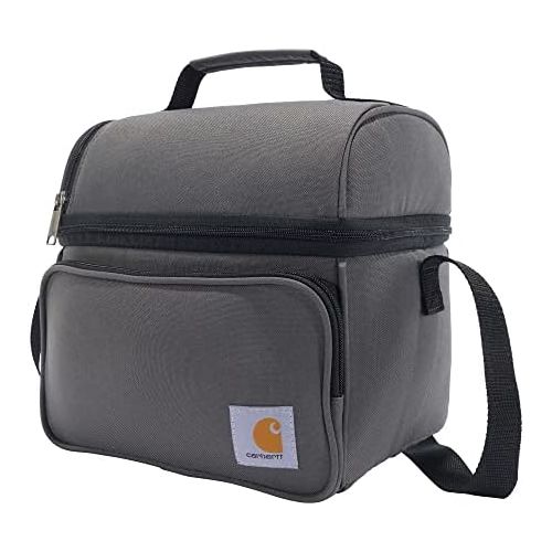  Carhartt Deluxe Dual Compartment Insulated Lunch Cooler Bag, Grey