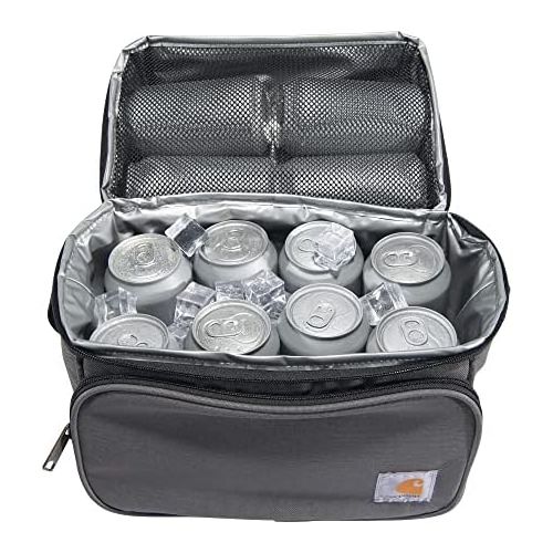  Carhartt Deluxe Dual Compartment Insulated Lunch Cooler Bag, Grey