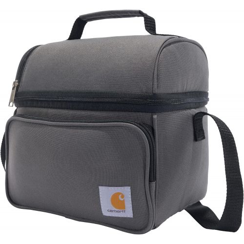  Carhartt Deluxe Dual Compartment Insulated Lunch Cooler Bag, Grey