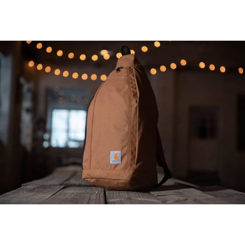  Carhartt Mono Sling Backpack, Unisex Crossbody Bag for Travel and Hiking, Carhartt Brown