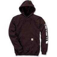 Carhartt Mens Signature Sleeve Logo Hooded Sweatshirt Hooded LRG TLL Dark Brown