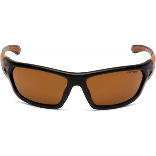  Carhartt CHB218DCC Carbondale SAFETY Glasses, Black/Tan Frame, Sandstone Bronze Lens