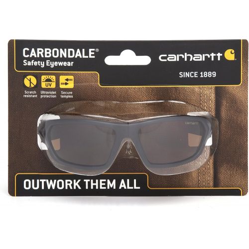  Carhartt CHB218DCC Carbondale SAFETY Glasses, Black/Tan Frame, Sandstone Bronze Lens