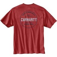 Carhartt Mens 104178 Rugged Graphic T-Shirt - X-Large - Dark Barn Red Heather