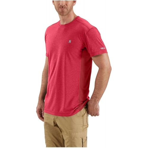  Carhartt Mens 102960 Force Extremes Short Sleeve T-Shirt - X-Large - Light Crimson Heather/Crimson