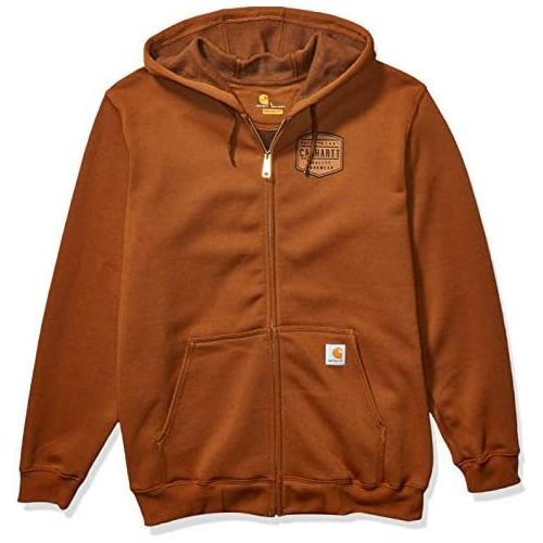  Carhartt Mens Midweight Chest Graphic Full Zip Hooded Sweatshirt