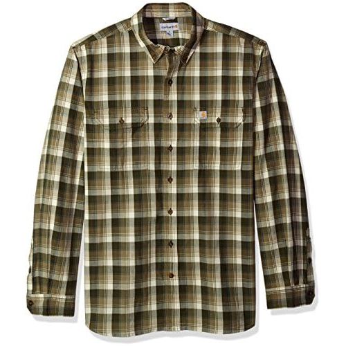  Carhartt Mens Big and Tall Big & Tall Fort Plaid Long Sleeve Shirt