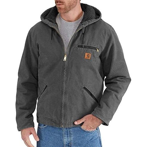  Carhartt Mens J141 Sierra Sandstone Jacket - Sherpa Lined - 4X-Large Tall - Shadow