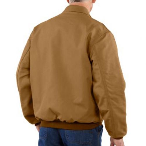  Carhartt Mens FRJ195 Flame-resistant Duck Bomber Jac Quilt-lined Brown XL Tall