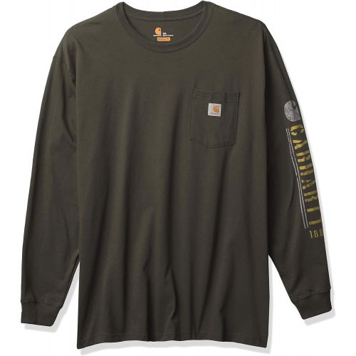  Carhartt Mens Big & Tall Long-Sleeve, Peat, XX