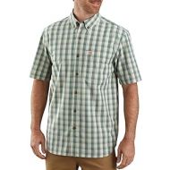 Carhartt Mens 104174 Relaxed Fit Lightweight Plaid Shirt - Large - Musk Green