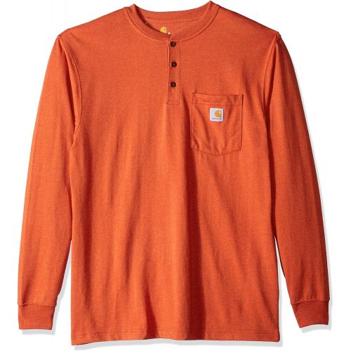  Carhartt Mens Workwear Pocket Long Sleeve Henley Shirt