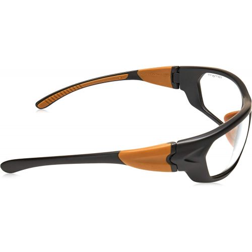  Carhartt Carbondale Safety Glasses with Clear Anti-fog Lens Black/Tan Frame, One Size