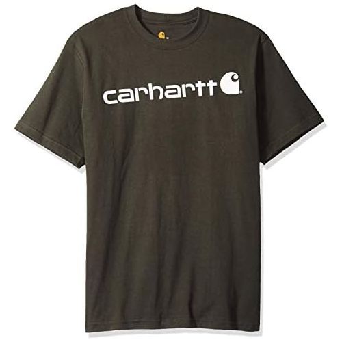  Carhartt Mens Signature Logo Short Sleeve Midweight Jersey T-Shirt K195