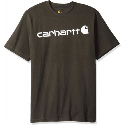  Carhartt Mens Signature Logo Short Sleeve Midweight Jersey T-Shirt K195